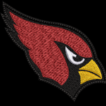 Embroidered Arizona Cardinals Red Patch